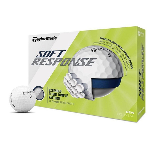 Balles de golf TaylorMade Soft Response personnalisées Impression sur balles de golf