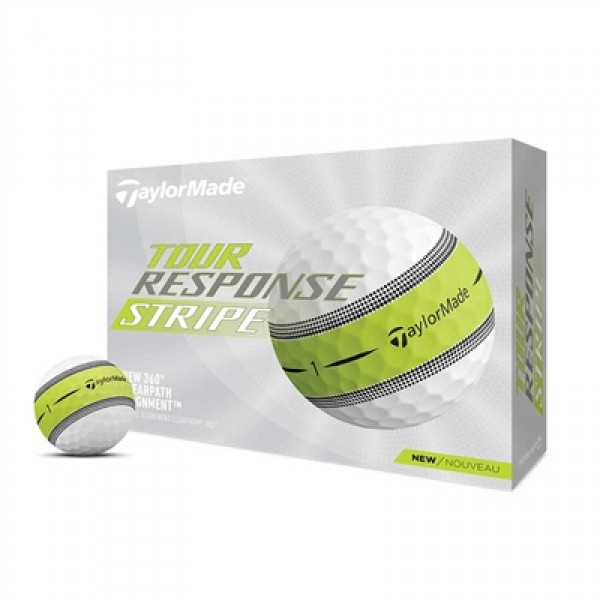 Balles de golf TaylorMade Tour Response Stripe personnalisées Impression sur balles de golf